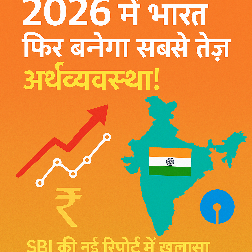 2026 में भारत बनेगा सबसे तेजी से बढ़ती अर्थव्यवस्था: SBI रिपोर्ट में बड़ा दावा